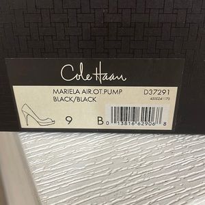 Cole Haan black open toe pump